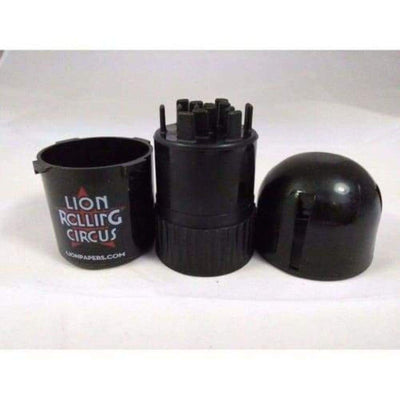 Grinder for rolling cigarettes, Lion Tainer Circus airtight stash containers & grinder mills