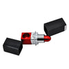 Red lipstick hand pipe in a metallic case, part of the Lipstick Hand Pipe - 2.5metal collection