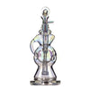 Iridescent recycler features internal fab egg, intricate percolator, and decorative patterns