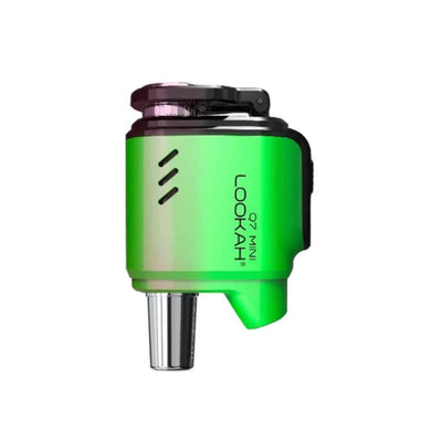 Bright green Lookah Q7 Mini E-nail Banger with metallic nozzle and custom flavor profiles