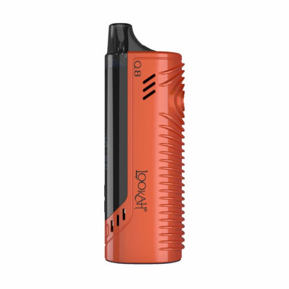 Lookah Q8 Portable E-nail Vaporizer, orange and black with ribbed texture for waxy oils