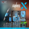 Lookah Seahorse X All in One: Blue & Silver Concentrate Vaporizer Kit with Accessories