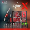 Lookah Seahorse X All in One: Red and silver tattoo machine kit with attachments