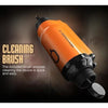 Lookah Seahorse x By Lookah: Orange and black concentrate vaporizer with cleaning brush