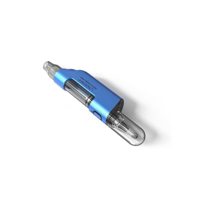 Blue and silver Lookah Seahorse Pro Electric Nectar Collector Kit with clear components