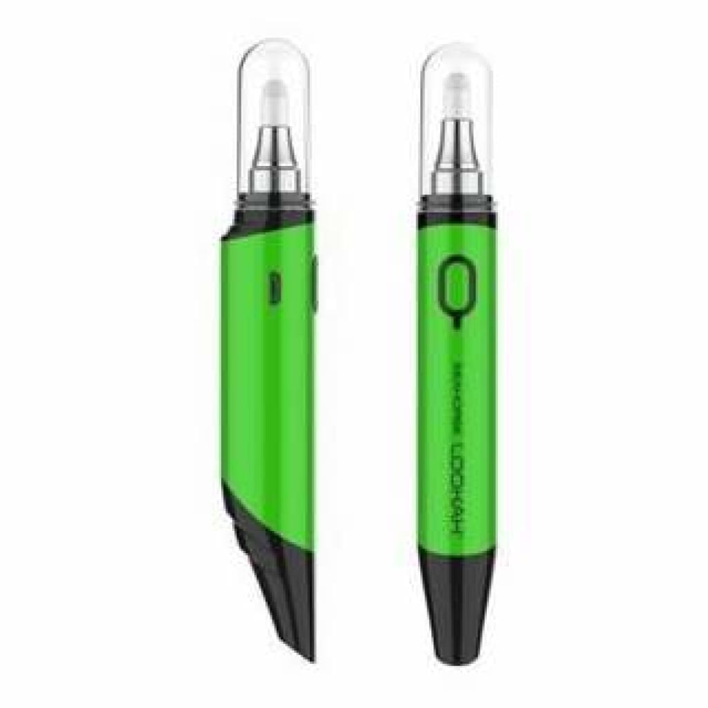 Vibrant green Lookah Seahorse wax dab pen with quartz dip coil