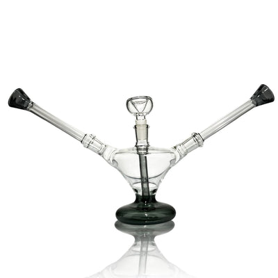 Valentine’s Day two-piece beaker bong for love birds lovinwith extended arms and central chamber