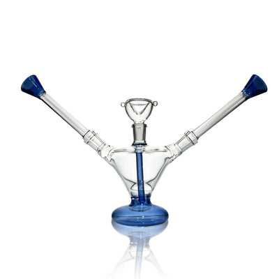 Valentine’s Day two-piece beaker bong for love birds lovinwith blue base and extended arms