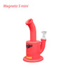 Waxmaid Magneto s Mini: Red Platinum Cured Silicone Water Pipe, Food Safe Certified