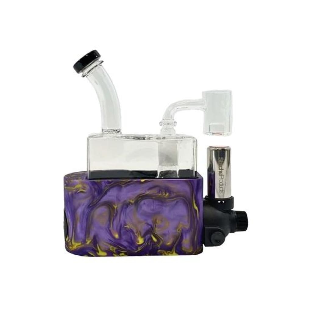 Rio Dab Rig with swirled base and electronic attachment, perfect for your dab rig makeover