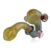 Handmade Marble Pendant Sherlock Pipe with colorful accents and a curved glass design