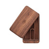 Marley Natural Black Walnut Wood Case For Lifestyle Accessories With Compartments And Sliding Lid