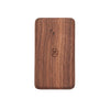 Rectangular Marley Natural Case: Black Walnut Wood With Circular Logo For Lifestyle Accessories