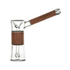 Marley Natural Collectible Standing Glass Bubbler: Glass and wood pipe with percolator chamber