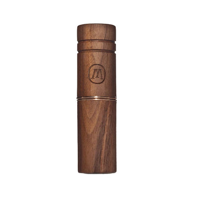 Wooden cylindrical Compact Marley Natural Holder with engraved logo for pre-roll protection