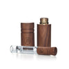 Compact Marley Natural Holder for pre-rolls with wooden pipe & glass stem storage