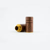 Wooden wine bottle stopper with gold base from Compact Marley Natural Holder for pre-rolls