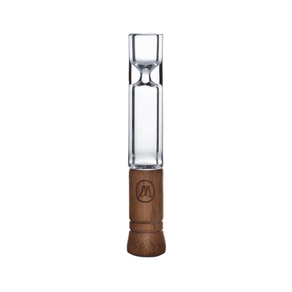 Glass Hourglass Marley Natural Taster With Black Walnut Wood Base For a Smooth Smoking Experience