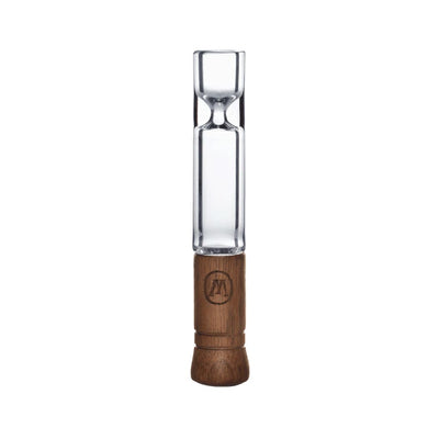 Glass Hourglass Marley Natural Taster With Black Walnut Wood Base For a Smooth Smoking Experience
