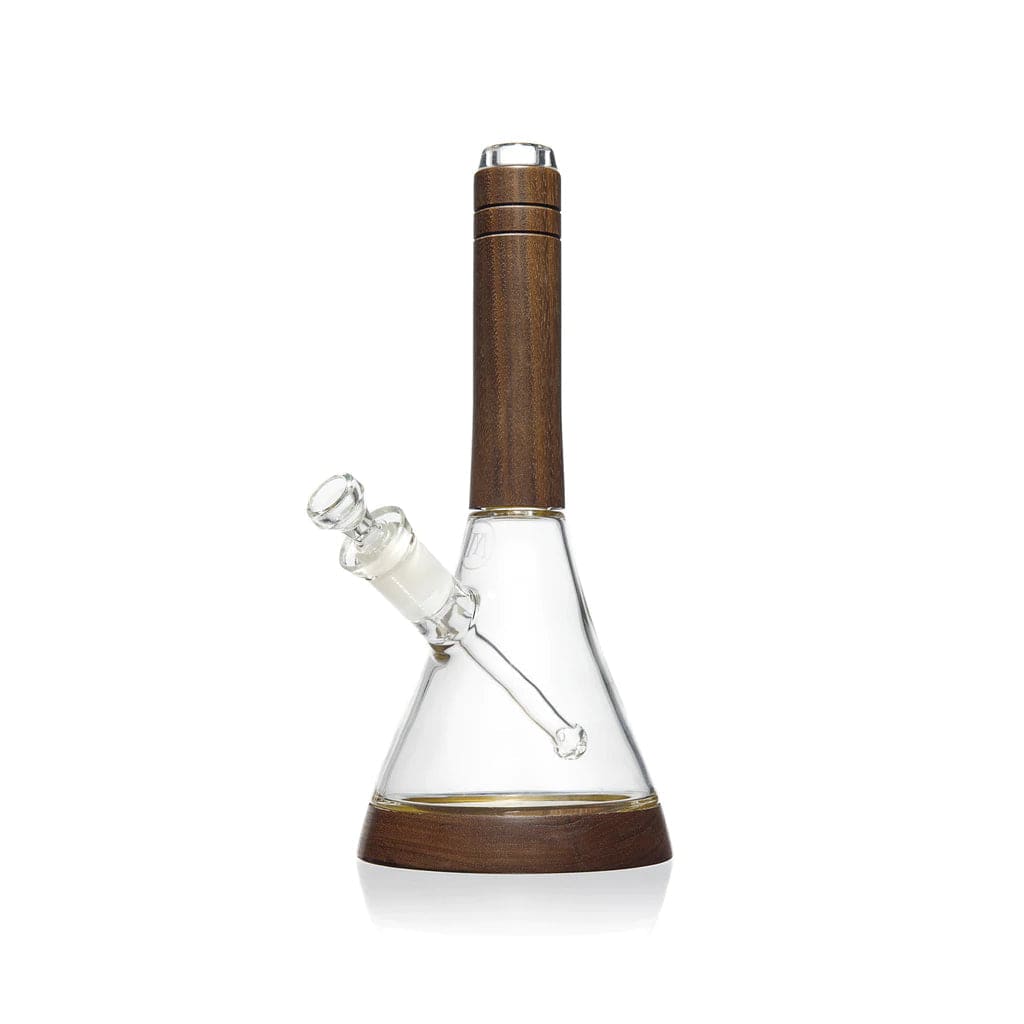 Glass bong with wooden accents - Marley Natural Water Pipe for a smooth smoking experience