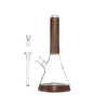 Marley Natural Water Pipe: Glass decanter with wooden base, stem, and bowl for a premium smoking experience