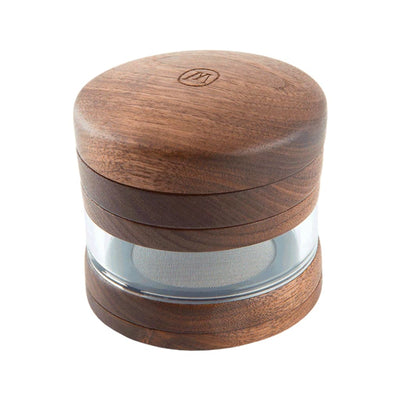Wooden grinder with glass center, Marley Natural made from sustainably sourced Black Walnut