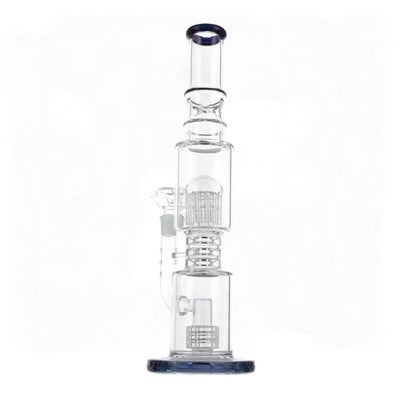 Glass tree percolator bong with multiple chambers for enhanced filtration and smooth hits