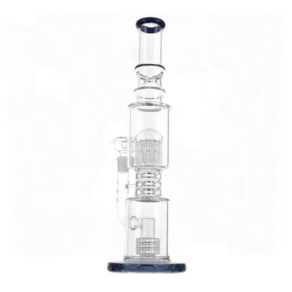 Glass tree percolator bong with multiple chambers for enhanced filtration and smooth hits