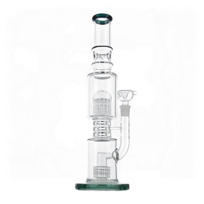 16thick Glass Tree Percolator Bong with multiple percolators and bowl attachment