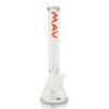 Mav Glass B189m beaker with red ’MAV’ on tube, 18-inch, 9mm thick, premium glass bong