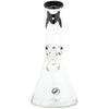 Glass beaker water pipe with percolator, colored lip, 44mm wide Mav Glass B44 in black