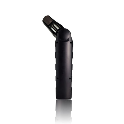 Premium pen torch with precise flame, angled head, and visible internal components