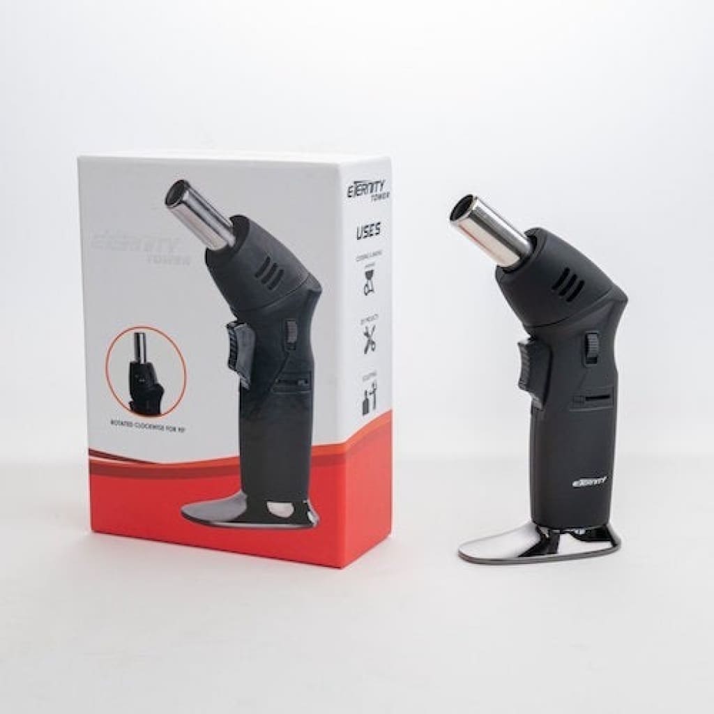 Maven limited edition original torch with unique adjustable angle, black with chrome nozzle and base