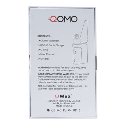 Product Packaging For Portable X-max Qomo Micro E-rig With 1350mah Battery, Ceramic Bucket Atomizer