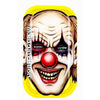 Creepy clown face with grin on Lion Rolling Circus Freaky Family metal rolling trays