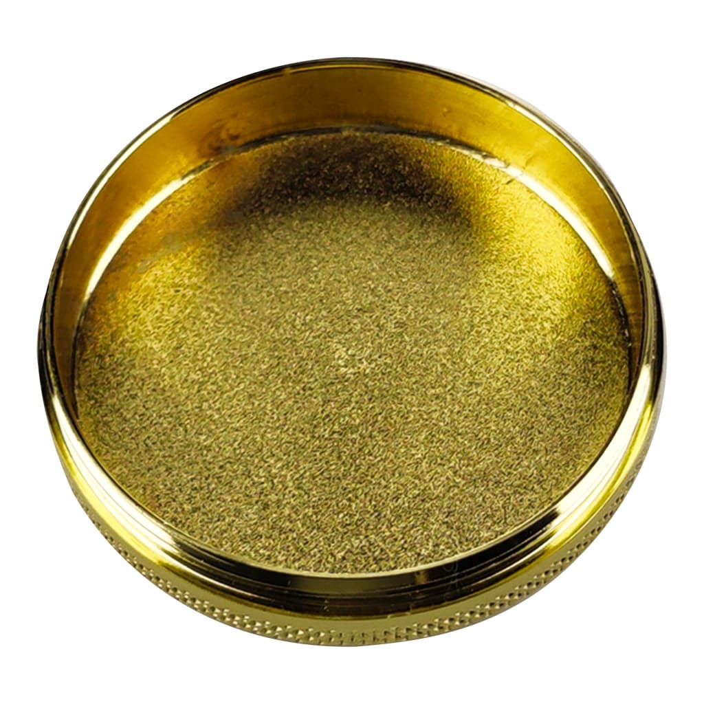 Premium aluminum alloy metallic gold herb grinder with textured interior