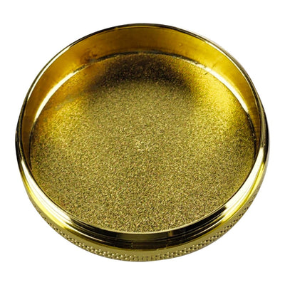 Premium aluminum alloy metallic gold herb grinder with textured interior