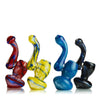 Colorful Mini Frit Colors Bubbler With Carb Hole in red, yellow, blue, and black