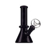 Monochrome Mini Beaker Bong with a Male Flower Bowl made from black glass