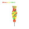 Colorful Waxmaid Nectar Collector with swirled red, yellow, and green silicone patterns