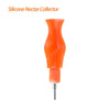 Bright orange Waxmaid Nectar Collector features a silicone body and metal tip for dabbing