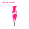 Bright pink Waxmaid Nectar Collector with silicone mouthpiece and metal tip