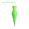 Bright green Waxmaid Nectar Collector with silicone mouthpiece and metal tip