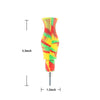 Colorful Waxmaid Nectar Collector with swirled neon silicone and metal stem