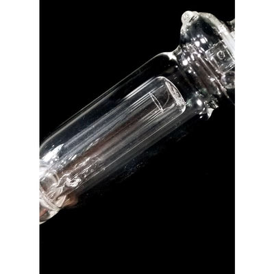 Glass Vial With Clear Liquid In a Handmade Glass Nectar Collector With 14mm Male Titanium Nail
