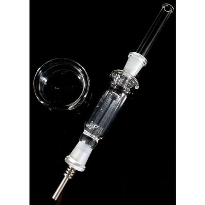 Handmade Glass Nectar Collector With 14mm Male Titanium Nail And Multiple-chamber Syringe