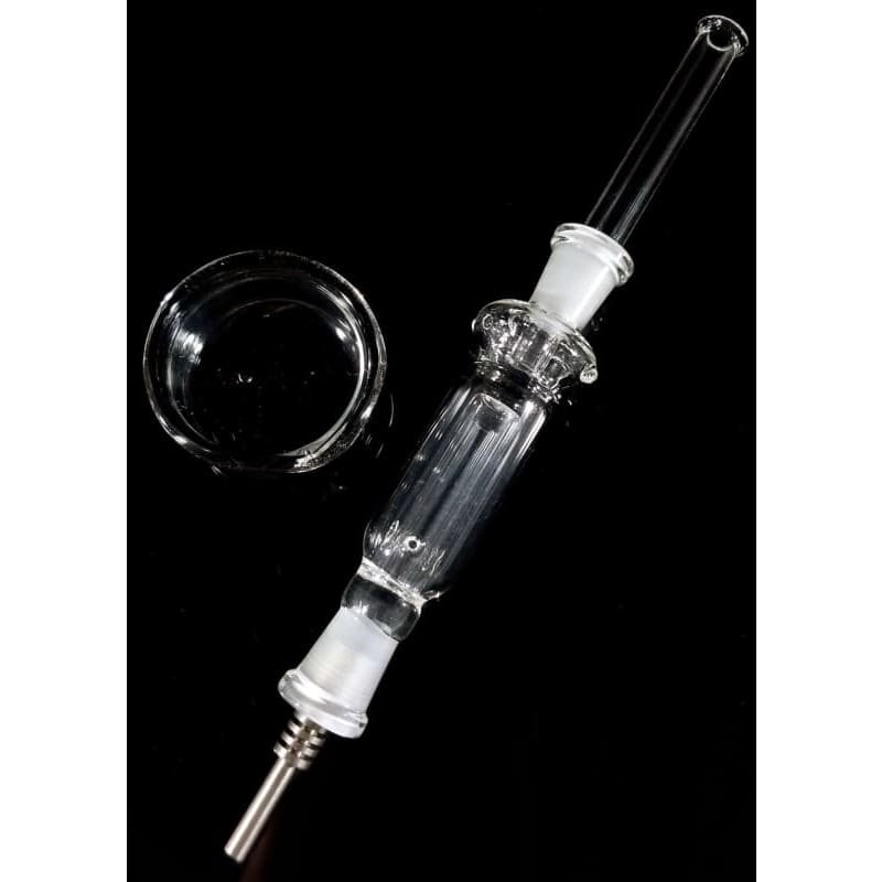 Handmade Glass Nectar Collector With 14mm Male Titanium Nail And Multiple-chamber Syringe