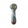 Matte Finish Northern Lights Glass Pipe with vibrant swirling multicolored patterns