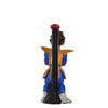 Spiky-hair cartoon figurine on black stand - Hand-carved novelty wood pipes in popular themes