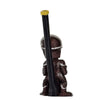 Seated figurine with black staff in novelty wood pipes collection